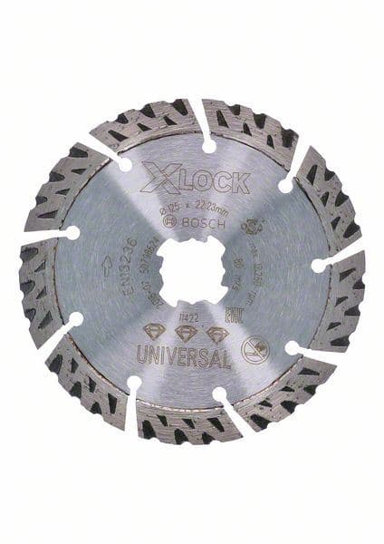 X-LOCK Best for Universal 125x22,23x2,2x12 Bosch 2608615161, 125 x 22,23 x 2,4 x 12 mm