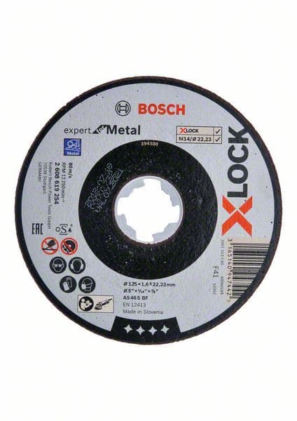 X-LOCK Expert for Metal 125x1,6x22,23 za ravno sečenje Bosch 2608619254, AS 46 S BF, 125 mm, 1,6 mm