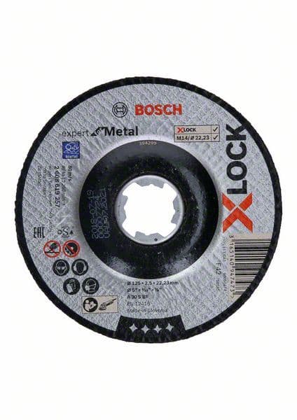 X-LOCK Expert for Metal 125x2,5x22,23 za uvučeno sečenje Bosch 2608619257, A 30 S BF, 125 mm, 2,5 mm