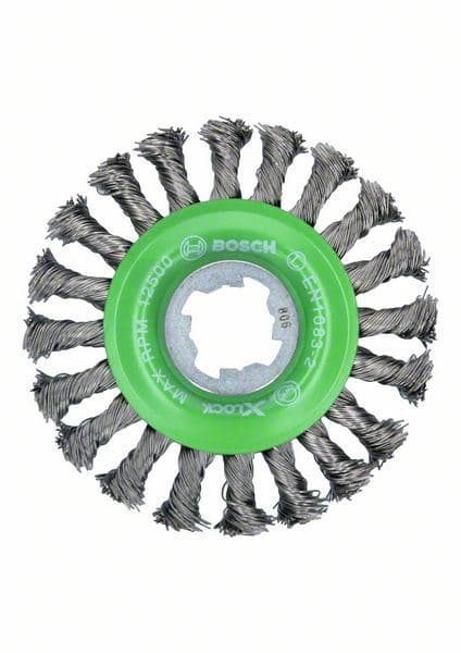 X-LOCK točak od pletene žice, 115 nerđajući čelik Bosch 2608620733, 115 mm, 0,5 mm, X-LOCK