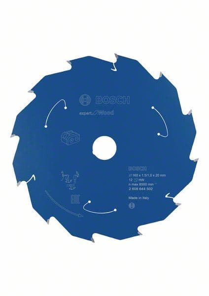 Expert for Wood list kružne testere za akumulatorske testere 160x1.5/1x20 T12 Bosch 2608644502 - slika 2