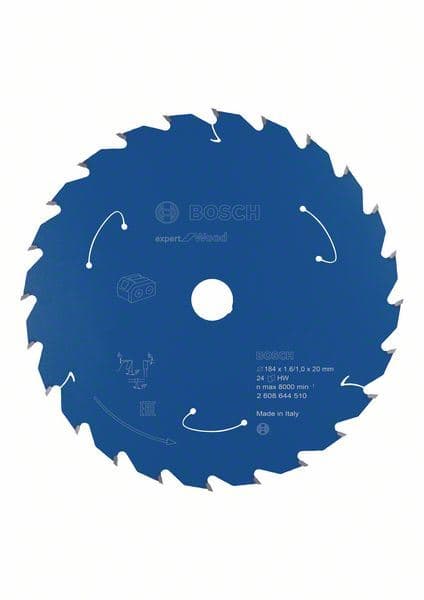 Expert for Wood list kružne testere za akumulatorske testere 184x1.6/1x20 T24 Bosch 2608644510, 184x1.6/1x20 T24 - slika 2