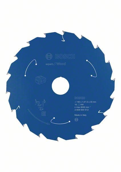 Expert for Wood list kružne testere za akumulatorske testere 190x1.5/1x30 T18 Bosch 2608644512 - slika 2