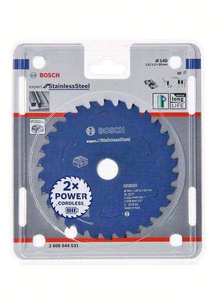 Expert for Stainless Steel list kružne testere za akumulatorske testere 140x1.5/1.2x20 T30 Bosch 2608644531, 140x1.5/1.2x20 T30
