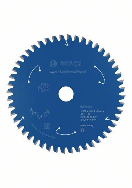 Expert for Laminated Panel list kružne testere za akumulatorske testere 160x1.8/1.2x20 T48 Bosch 2608644548 - slika 2