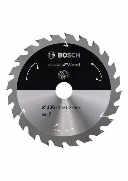 Standard for Wood list kružne testere za akumulatorske testere 136x1,5x20 T24 Bosch 2608837668, 136x1,5x20 T24 - slika 2