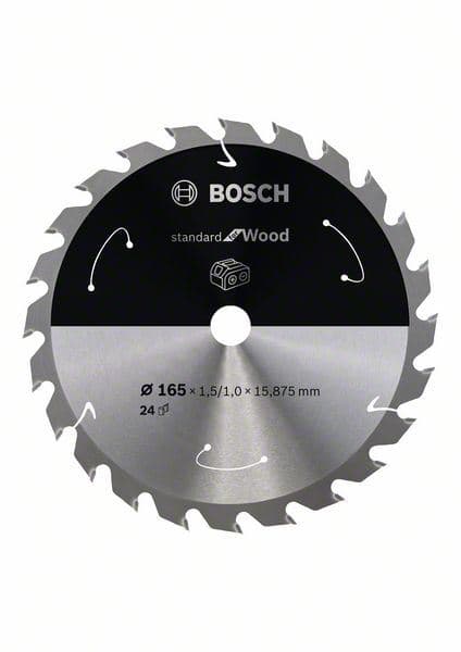 Standard za drvo list kružne testere za akumulatorske testere 165x1,5x15.875 T24 Bosch 2608837681 - slika 2