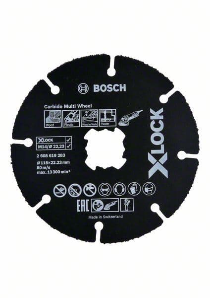 X-LOCK Carbide Multi Wheel 115 mm Bosch 2608619283, 115mm; 1 mm; 22,23 mm - slika 2