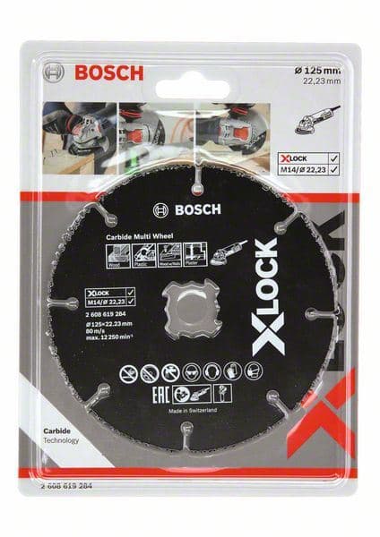 X-LOCK Carbide Multi Wheel 125 mm Bosch 2608619284, 125 mm; 1 mm; 22,23 mm - slika 2