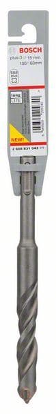 Hamer burgija SDS plus-3 Bosch 2608831043, 15 x 100 x 160 mm