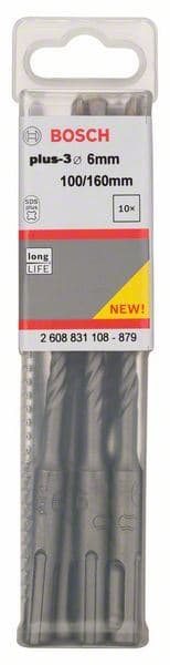 Hamer burgija SDS plus-3 Bosch 2608831108, 6 x 100 x 160 mm