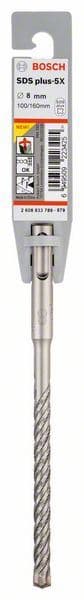 Hamer burgija SDS plus-5X Bosch 2608833789, 8 x 100 x 160 mm