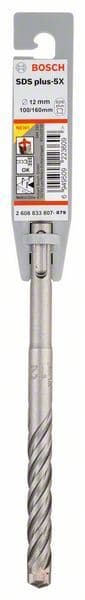 Hamer burgija SDS plus-5X Bosch 2608833807, 12 x 100 x 160 mm