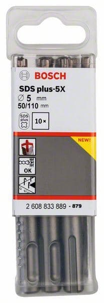 Hamer burgija SDS plus-5X Bosch 2608833889, 5 x 50 x 110 mm, 1 komad