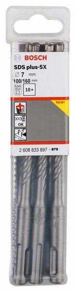 Hamer burgija SDS plus-5X Bosch 2608833897, 7 x 100 x 160 mm, 1 komad