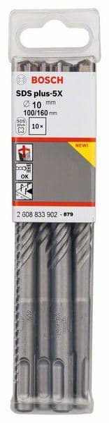 Hamer burgija SDS plus-5X Bosch 2608833902, 10 x 100 x 160 mm, 1 komad