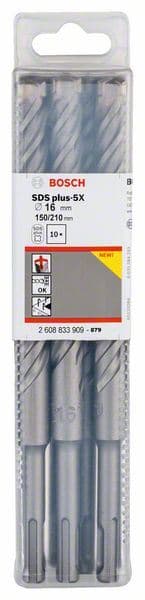 Hamer burgija SDS plus-5X Bosch 2608833909, 16 x 150 x 210 mm, 1 komad