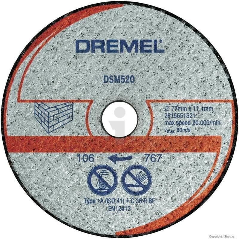 Višenamenski abrazivni disk za sečenje za DSM 20 Dremel DSM520, 2615S520JA