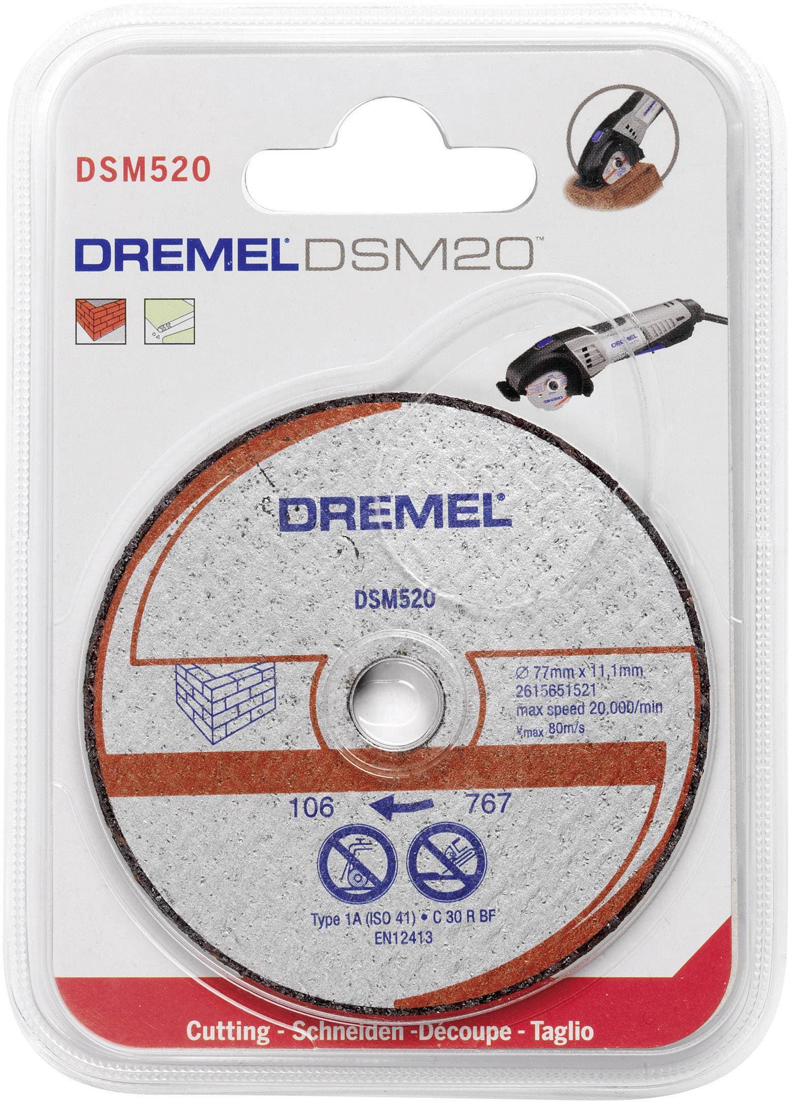 Višenamenski abrazivni disk za sečenje za DSM 20 Dremel DSM520, 2615S520JA - slika 2