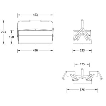 Gedore metalna kutija za alat 3 nivoa 1263 L, 6608250 - slika 3