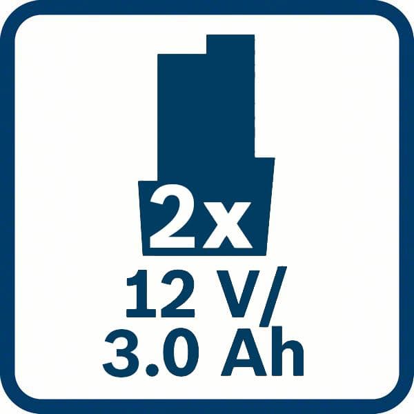 Bosch set akumulatora 2x GBA 12V 3.0Ah - (1600A00X7D) - slika 5