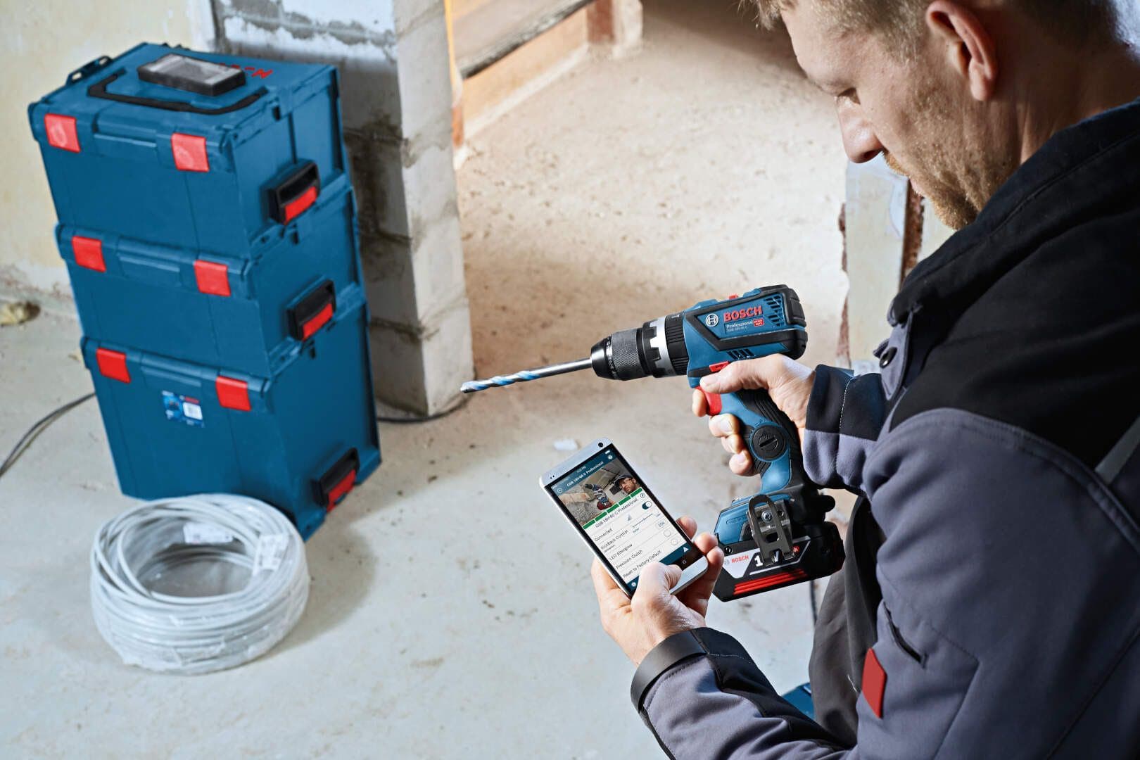 Bosch GSB 18V-60 C, 2x5.0Ah, aku vibraciona bušilica, L-Boxx - slika 19