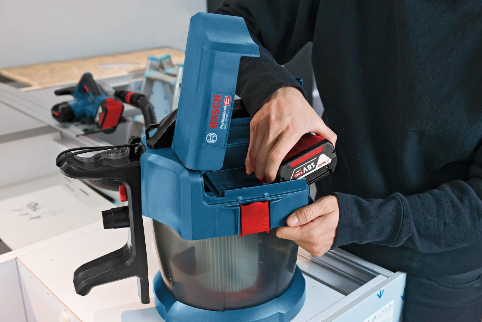 Bosch GAS 18V-10 L Solo, aku usisivač, bez baterija i punjača - slika 8