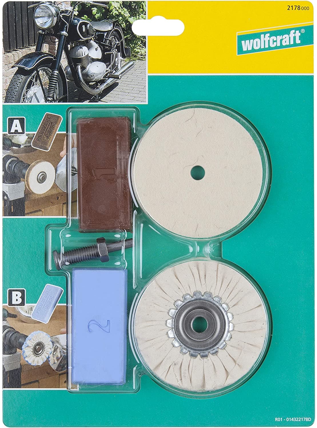 Wolfcraft 2178000 Hobi set za poliranje metala, plastike i mermera, 7 delova - slika 2