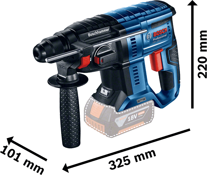Bosch GBH 180-Li akumulatorska bušilica za beton SDS-Plus, 1x4.0Ah + set burgija 5 delova - slika 3