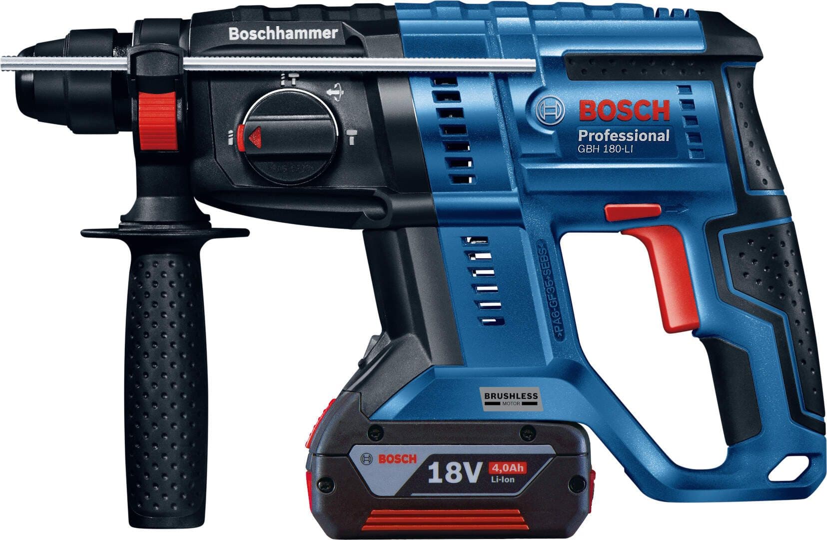 Bosch GBH 180-Li akumulatorska bušilica za beton SDS-Plus, 1x4.0Ah + set burgija 5 delova - slika 5