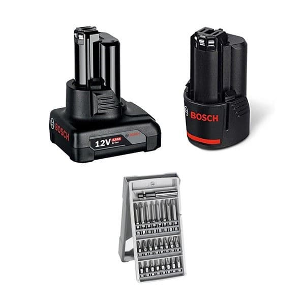 Bosch GSB 12V-15 aku vibraciona bušilica, 1x4Ah,1x2Ah + pribor - slika 3