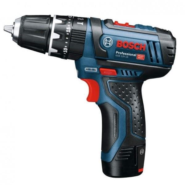 Bosch GSB 12V-15 aku vibraciona bušilica, 1x4Ah,1x2Ah + pribor - slika 4