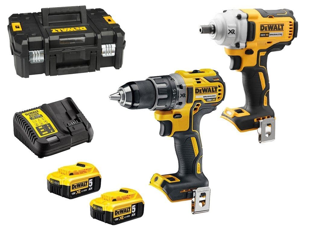DeWalt DCK2077P2T, Set akumulatorskog alata, aku bušilica DCD791 + aku udarni odvrtač DCF894, 18V 2x5.0Ah - slika 3