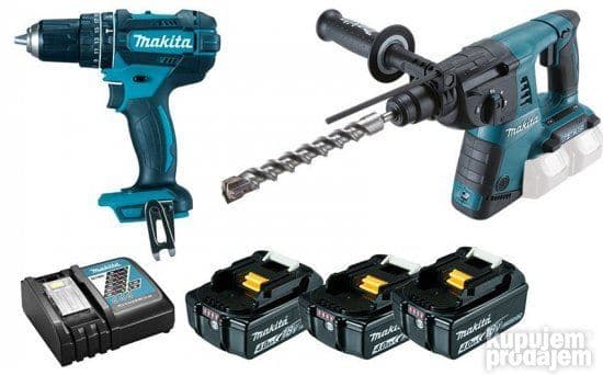 Makita DLX2137M set alata, Makita DHP482 + Makita DHR263 - slika 2