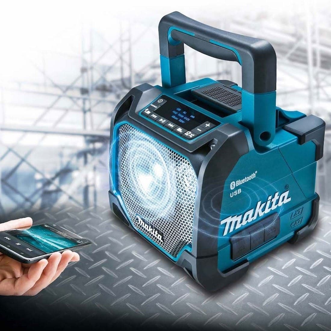 Makita DMR202 Akumulatorski bluetooth radio, 10.8V - 18V / AC - slika 2