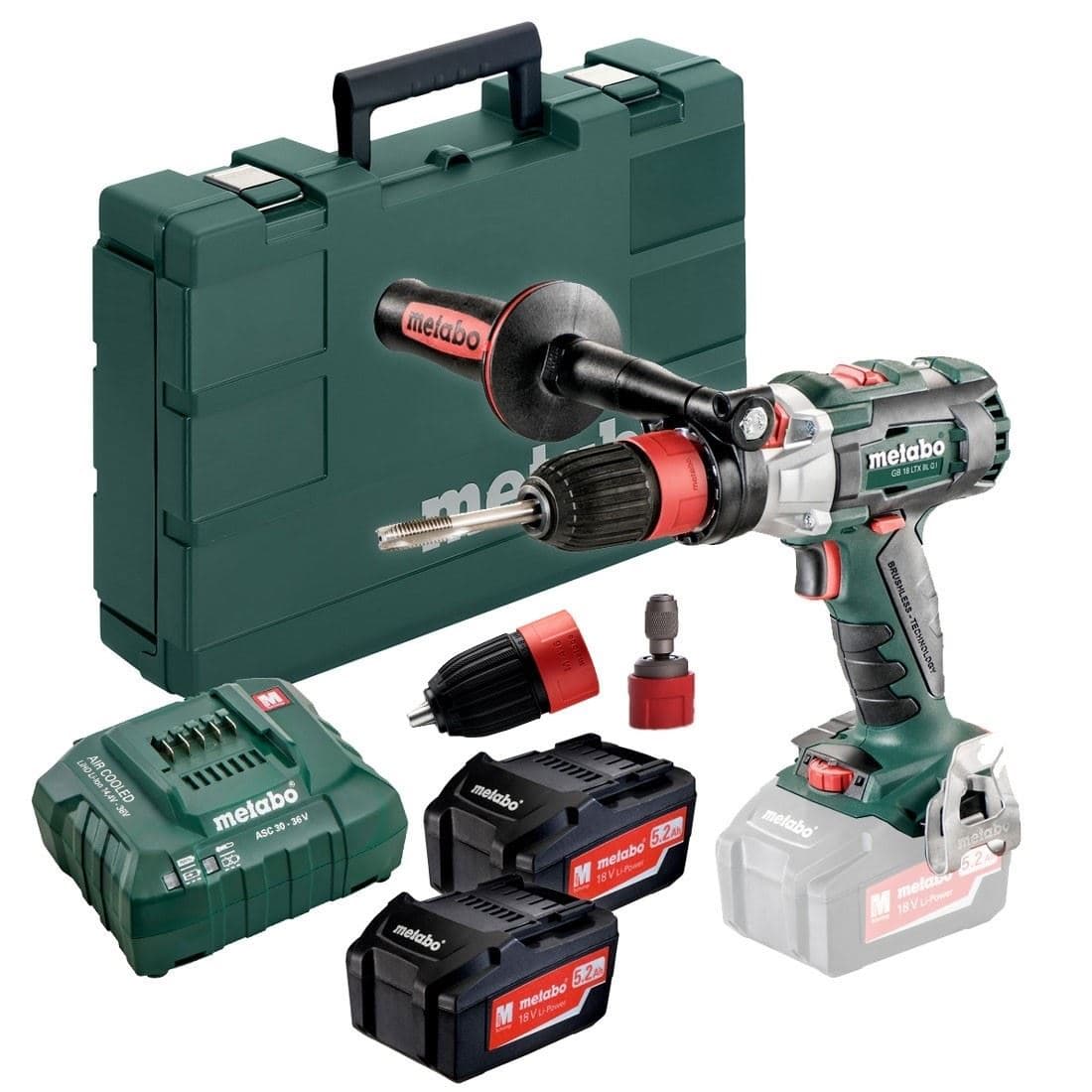 Metabo GB 18 LTX BL Q I Akumulatorska bušilica/odvrtač + ureznik navoja, 603828500, 2x5.2Ah - slika 3