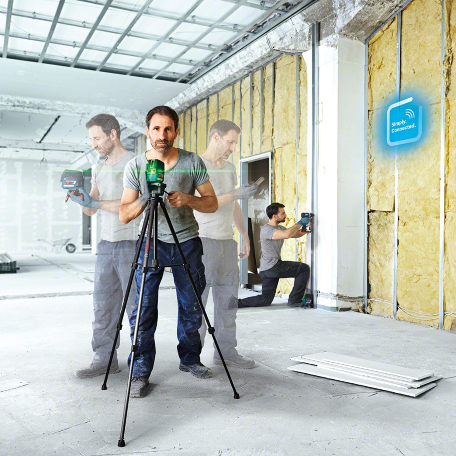Bosch GCL 2-50 CG Kombinovani laser sa zelenim linijama lasera sa RM 2 nosačem, baterijom i punjačem u L-Boxx koferu - slika 13