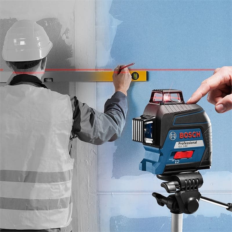 Bosch GLL 3-80 Linijski laser 3x360° 80m domet - slika 9