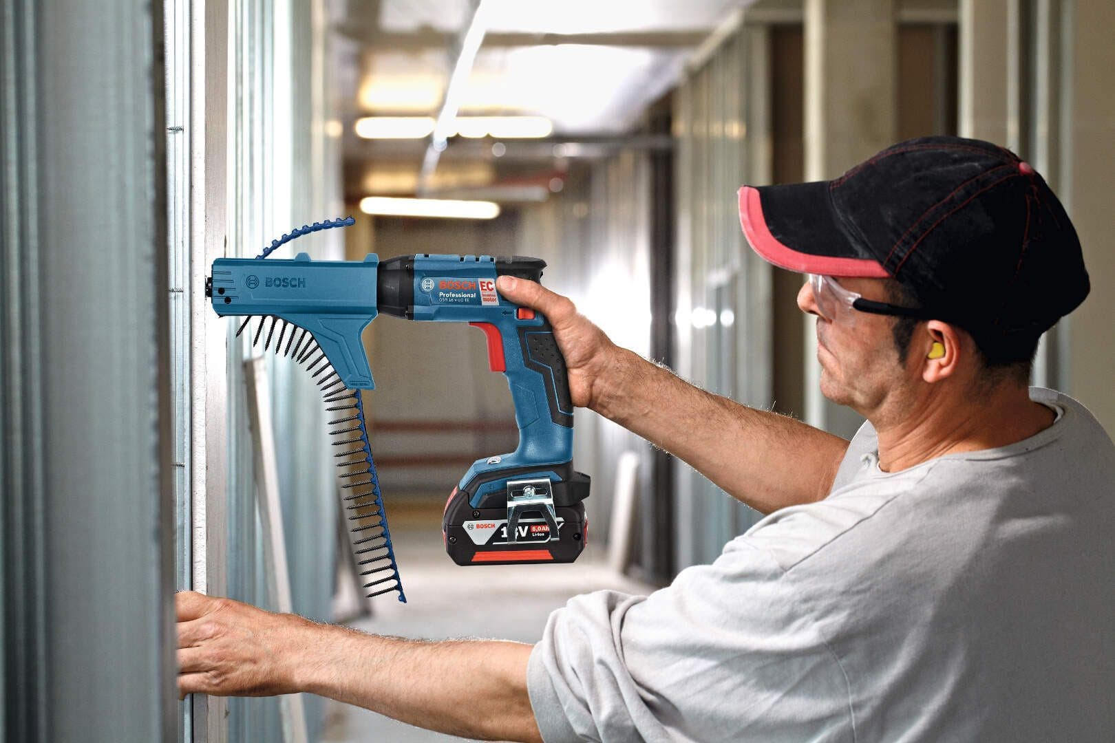 Bosch GSR 18 V-EC TE + MA55 Akumulatorski odvrtač za suvu gradnju, 2x5.0Ah - slika 15