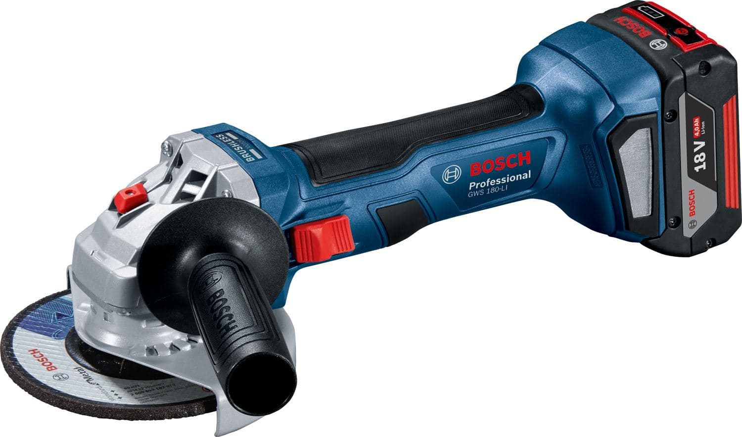 Bosch GWS 180-Li Akumulatorska ugaona brusilica, 2x4.0Ah - slika 2