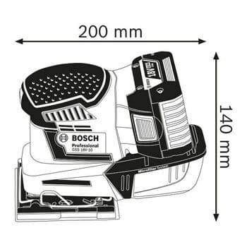 Bosch GSS 18V-10 Akumulatorska vibraciona brusilica-šlajferica, 2x5.0Ah - slika 6