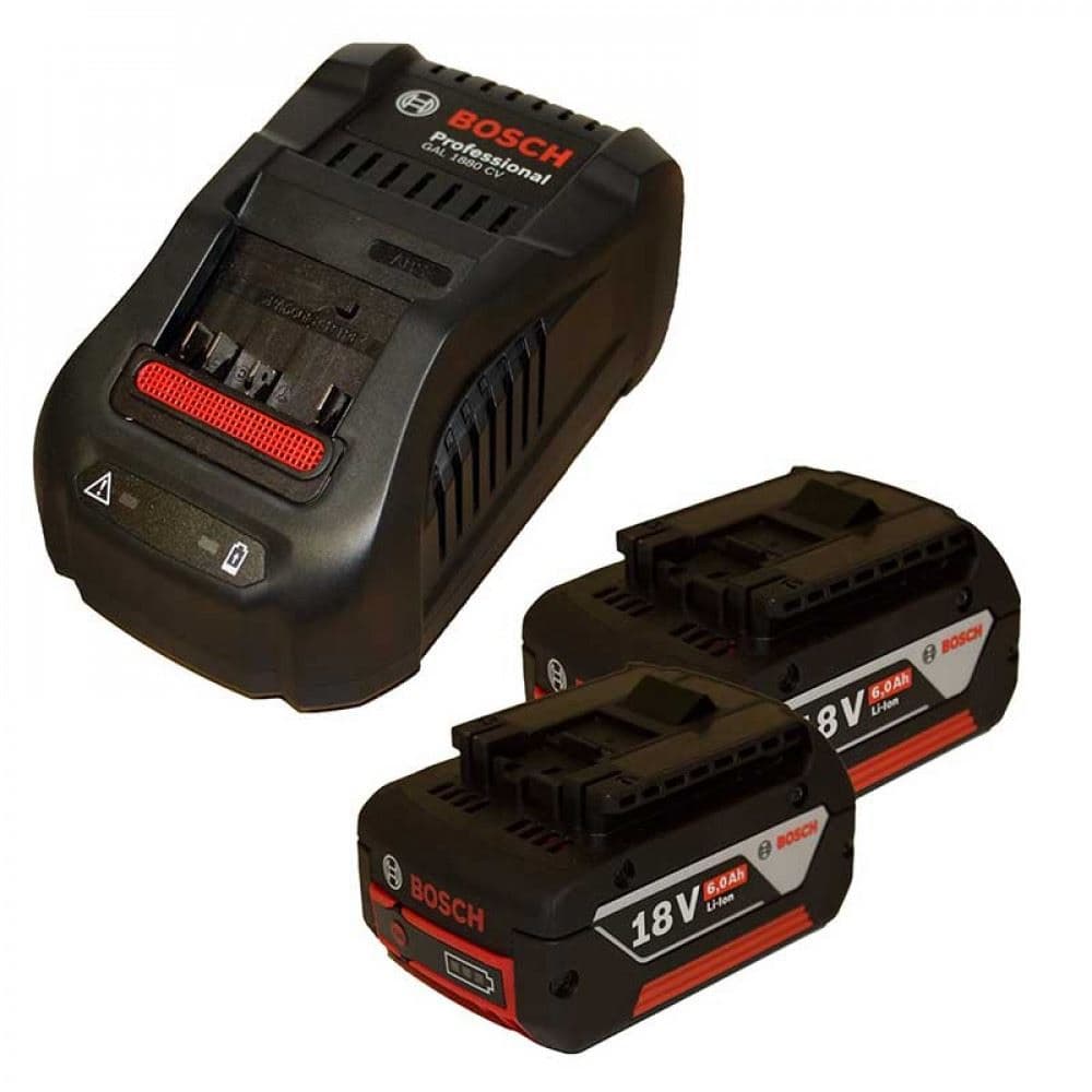 Bosch Starter set 2 x GBA 18V 6,0 Ah + GAL 1880 CV