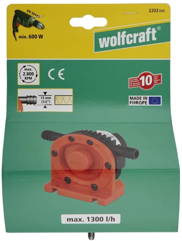 Wolfcraft Pumpa za vodu na bušilicu 1.300l/h, 2202000  - slika 2