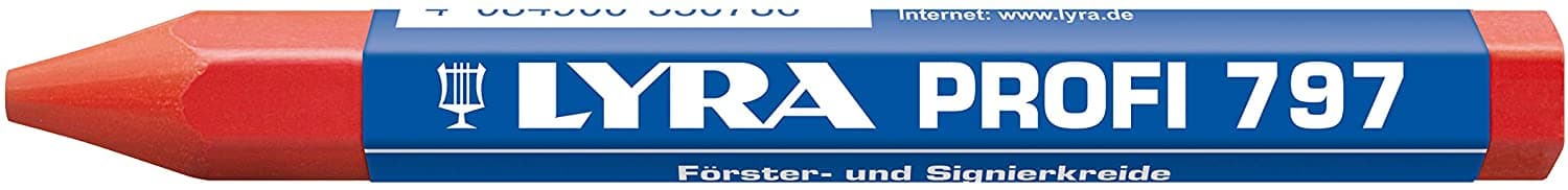 Šumarska kreda za označavanje crvena Lyra 4870017, 12cm, 12 kom.