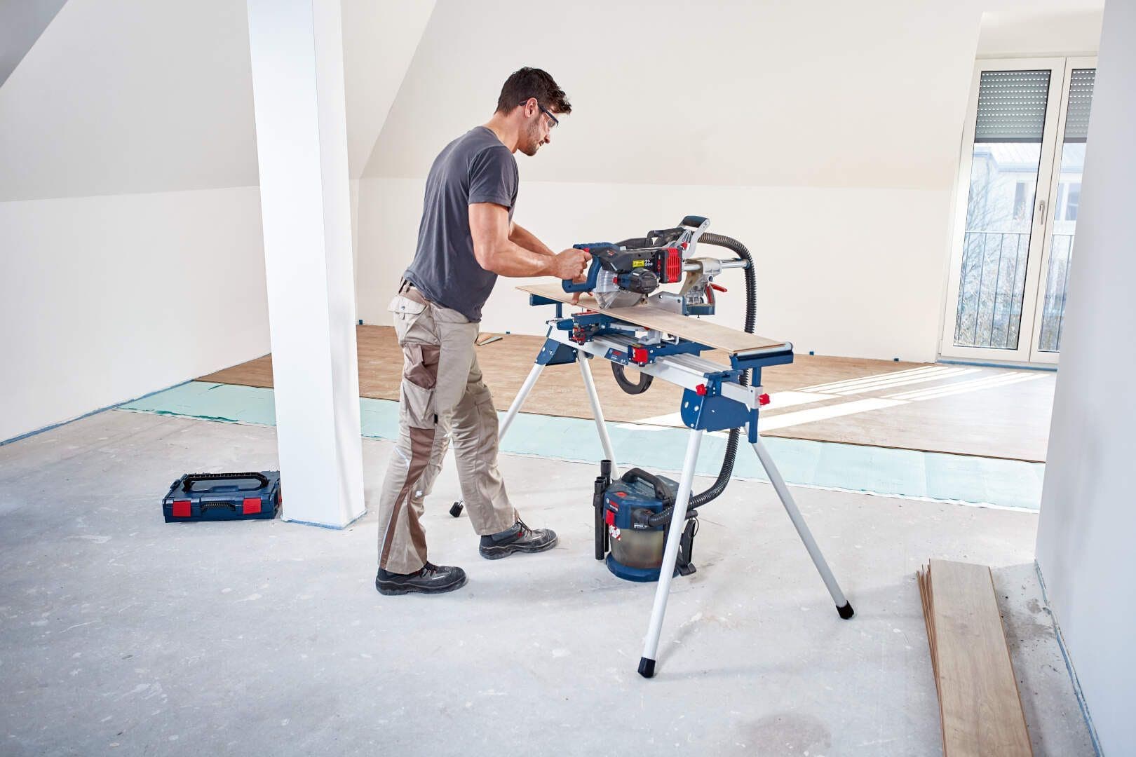 Bosch GCM 18V-216 Biturbo Akumulatorska potezna stacionarna testera - ger, 2x8.0Ah - slika 6