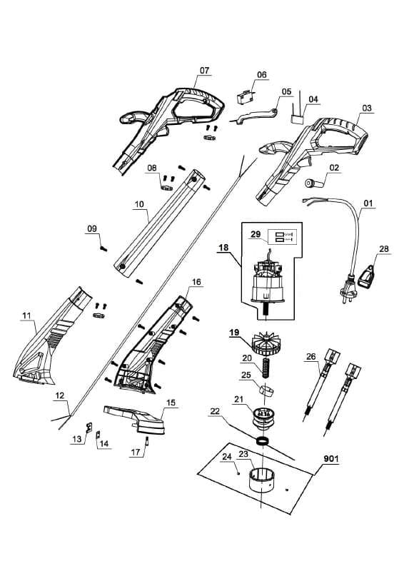 Einhell GC-ET 2522 Električni trimer za travu, 250W - slika 2
