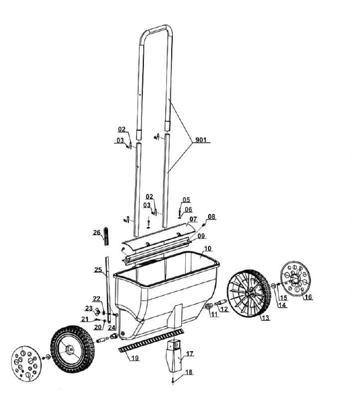 Einhell GC-SR 12 Kolica za sejanje trave - slika 2
