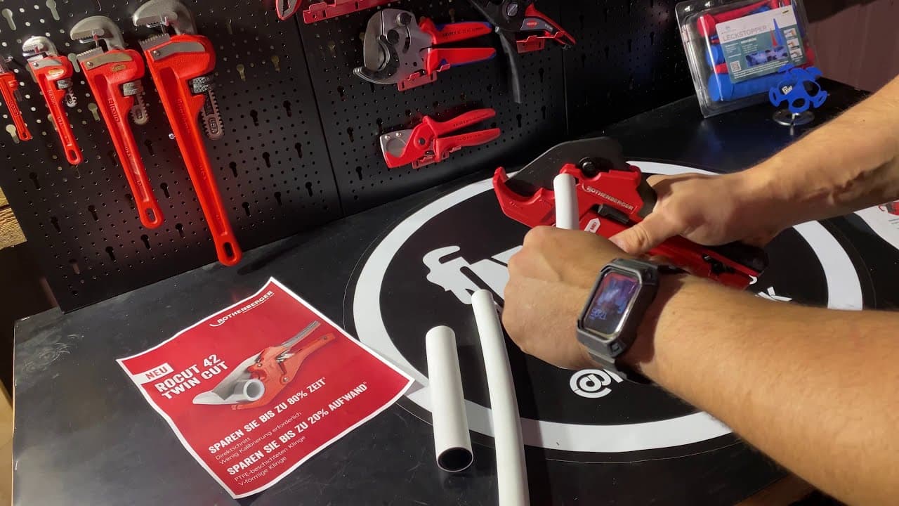 Makaze za sečenje plastičnih cevi Rothenberger ROCUT 42 TWIN CUT do 42mm - slika 5