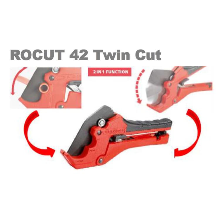 Makaze za sečenje plastičnih cevi Rothenberger ROCUT 42 TWIN CUT do 42mm - slika 2