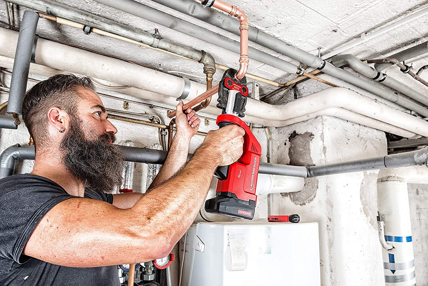 Set Rothenberger 1000002289 ROMAX Compact TT press uređaj + U16-20-25 + aku. udarna bušilica RO DD60, 18V, 2.0Ah - slika 2